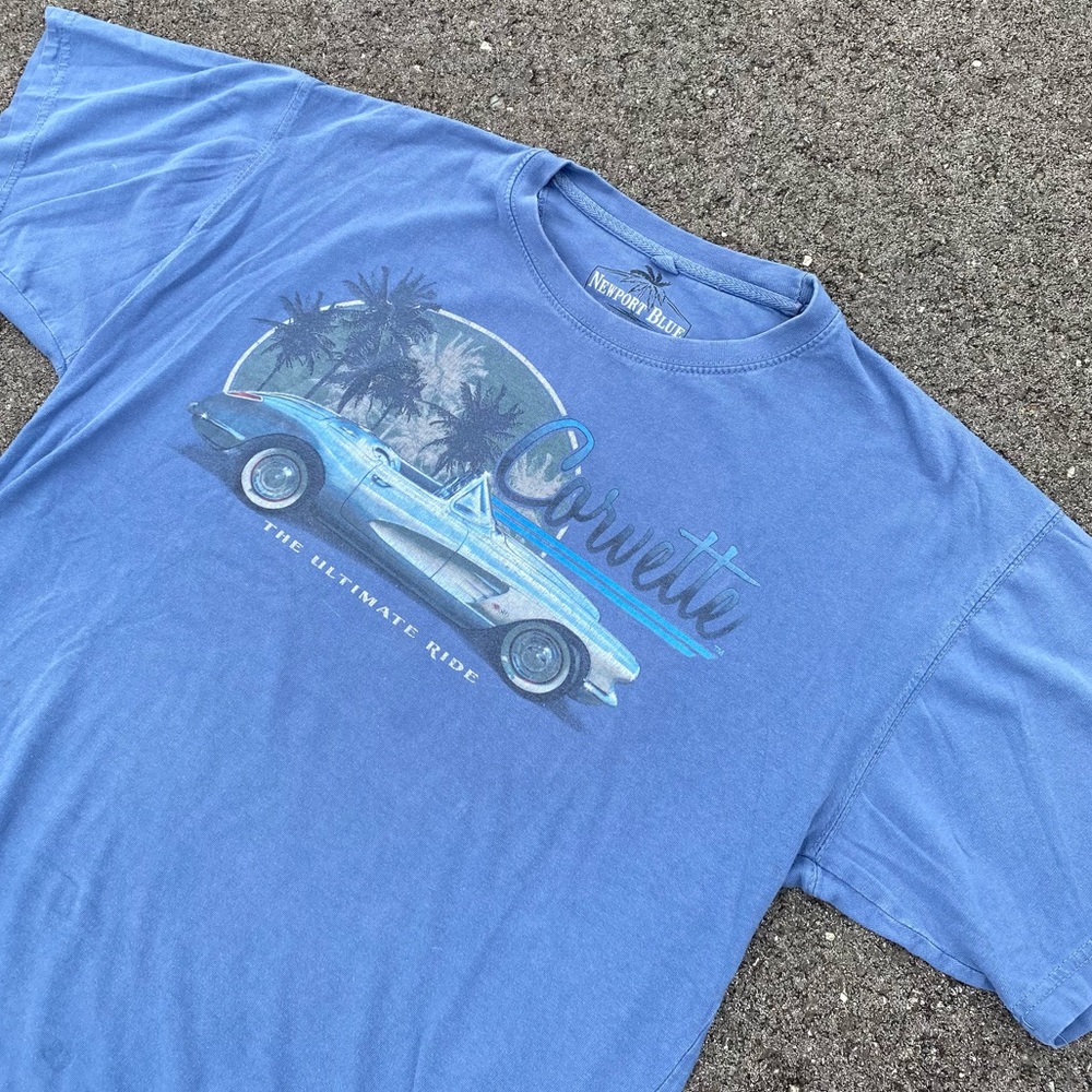 Sold Vintage Corvette T-shirt graphic blue